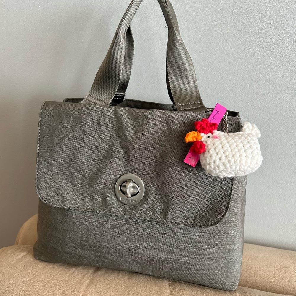 NEW Baggallini Satchel Tote with Multiple Compartments Turnlock, Crossbody Strap - Picture 8 of 13